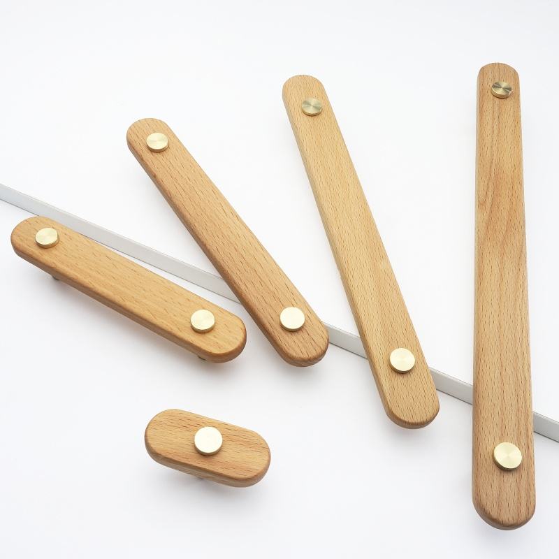 LUMA GOLD — Wooden Cabinet Handle & Knob